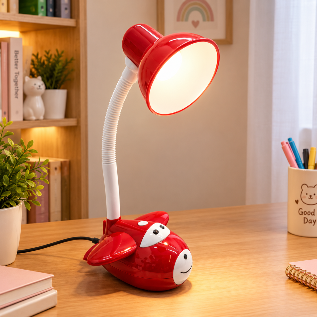 Lampe de Bureau Enfant Flexible avec Design Avion – 45 cm
