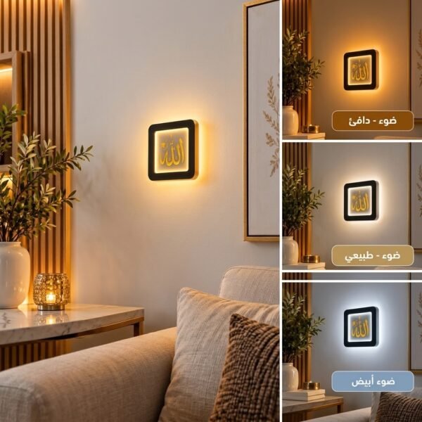 Applique Murale LED Décorative Moderne – 3 Couleurs d'Éclairage