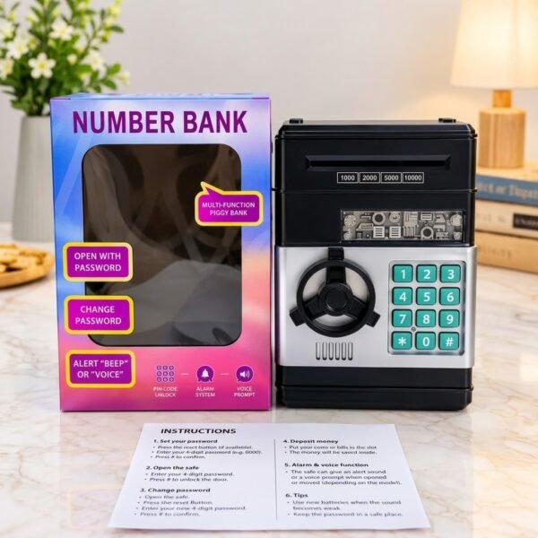 Tirelire Électronique Coffre-Fort pour Enfants – Number Bank